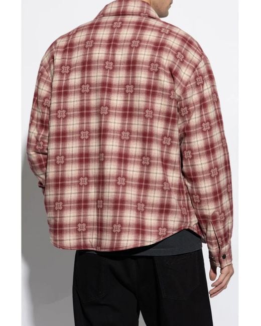 Amiri Red Insulated Shirt Jacket for men