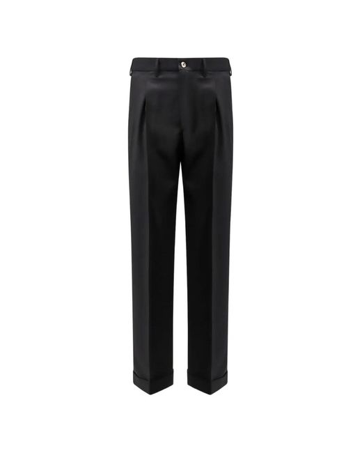 Santaniello Black Clark Pleated Trousers for men
