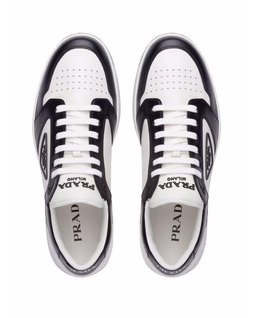 Prada District Low-top Leather Trainers in White for Men - Save 40% | Lyst