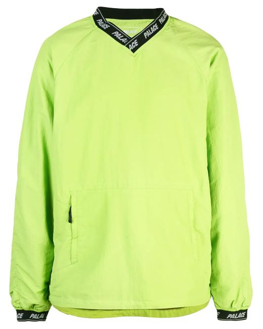 Palace Green Aslan Shell Logo-Trim Overshirt for men