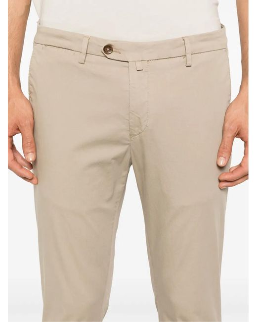 Briglia 1949 Natural Pressed-Crease Tapered-Leg Trousers for men