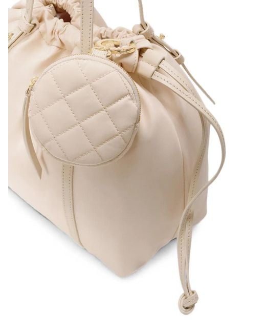 MZ Wallace Natural Small Waverly Drawstring Bucket Bag