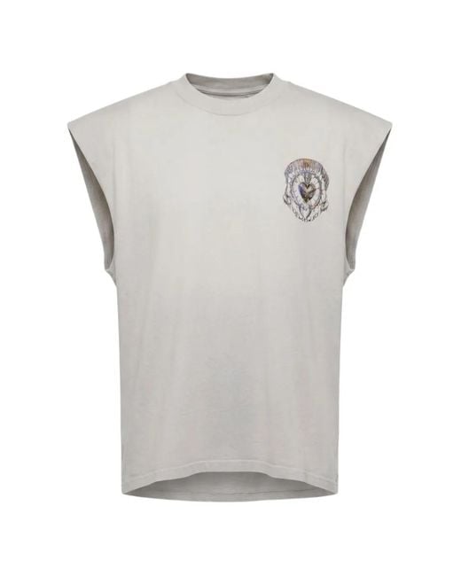 Ksubi Gray Anguish Graphic-Print Tank Top for men