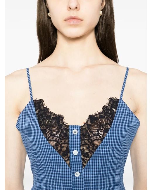 BONBOM Geruit Blouse in het Blue