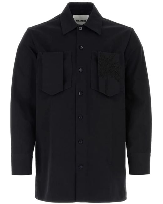 メンズ Jil Sander ビーズトリム シャツ Blue