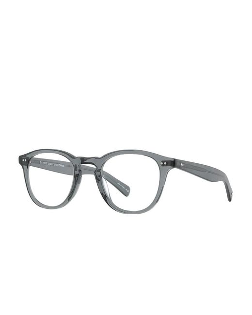 Garrett Leight Gray Hampton Round-Frame Glasses