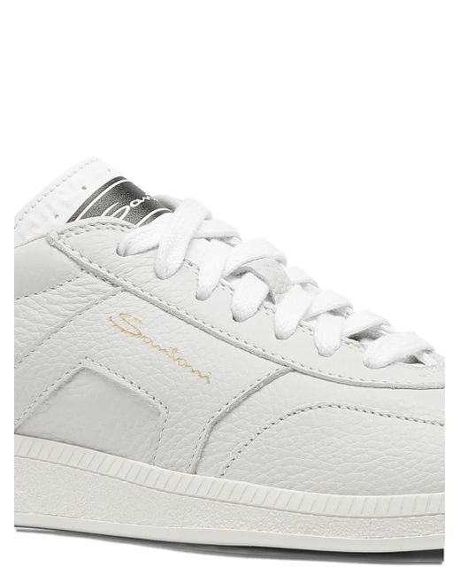 Santoni White Dbs Oly Sneakers