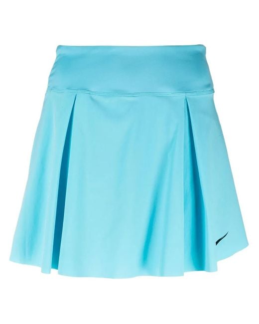 Nike Blue Logo-Print Sport Mini Skirt
