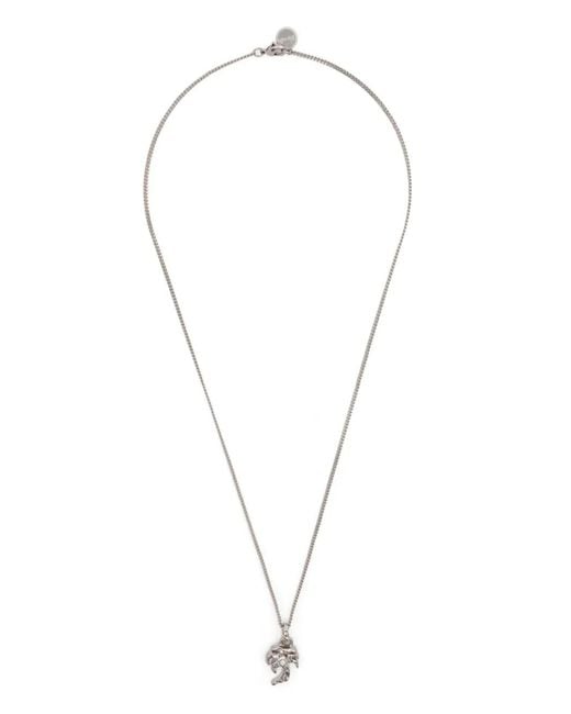 Palm Angels Metallic Logo-Detail Necklace for men
