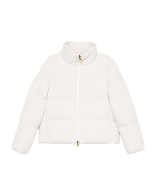 Moncler White Mornas Short Down Jacket