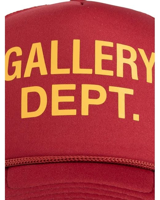 GALLERY DEPT. Red Logo-Print Cap
