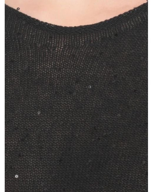 Antonelli Black Sequin-Embellished Sleeveless Midi Dress