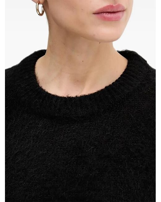 Benetton Black Round-Neck Sweater