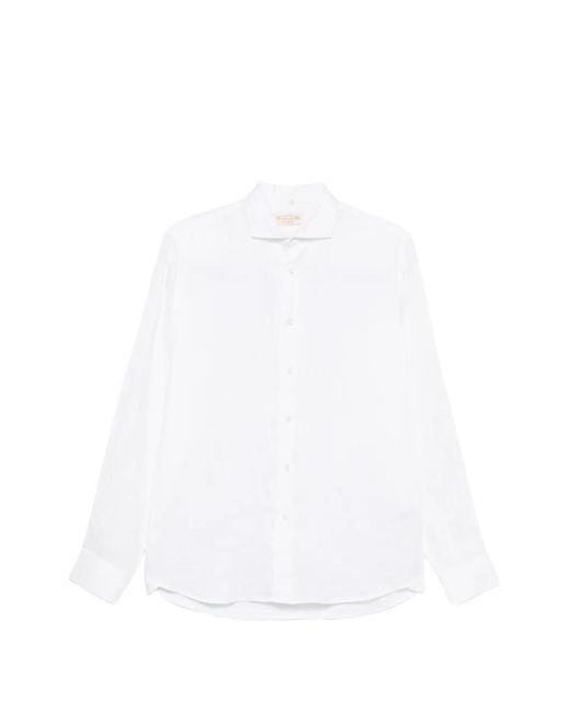 Impure White Long-Sleeve Button-Up Shirt for men