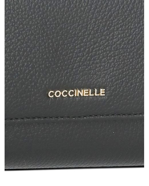 Coccinelle Gray Leather Flap Wallet