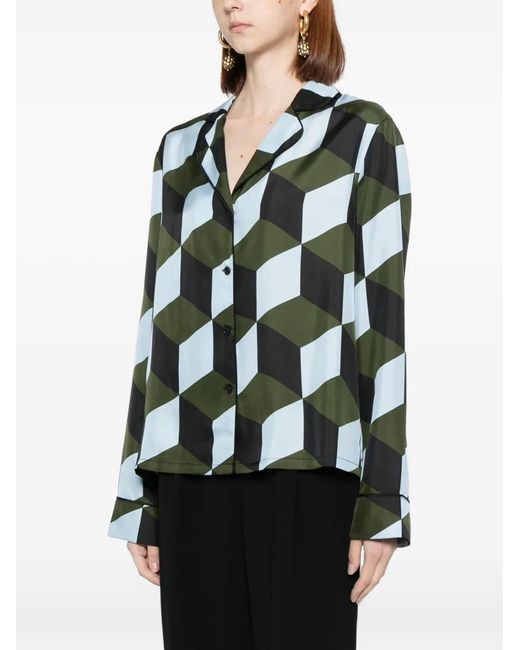 Cynthia Rowley Green The Illusion Shirt