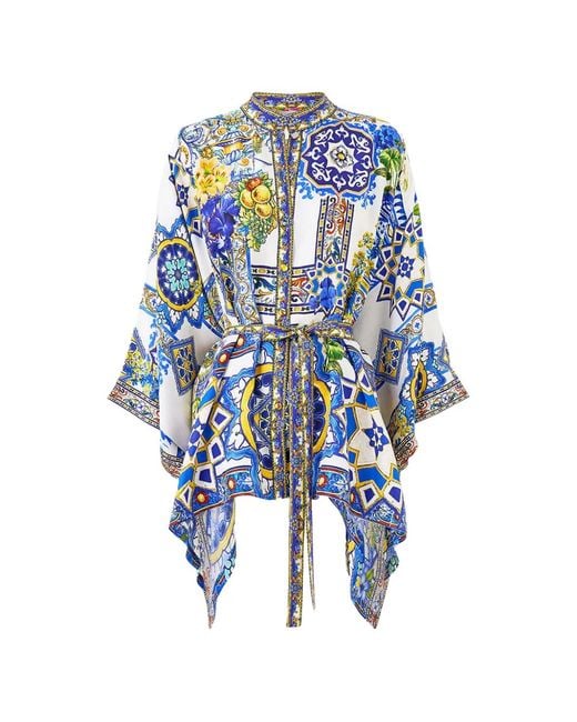 Camilla Blue España Nirvana Button Scarf Blouse