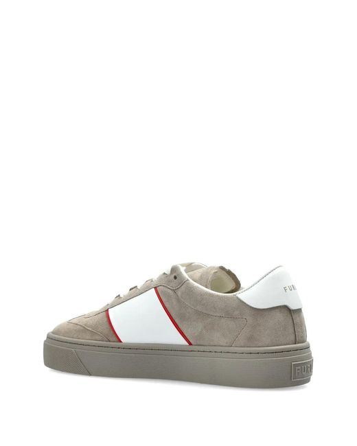 Furla White Enjoy Lace Uo Suede Leather Sneakers