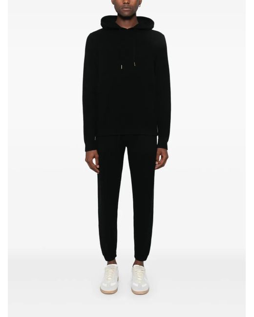 Eric Bompard Black Hooded Sweater for men