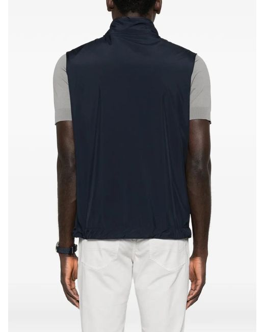 Corneliani Blue Zip-Up Gilet for men