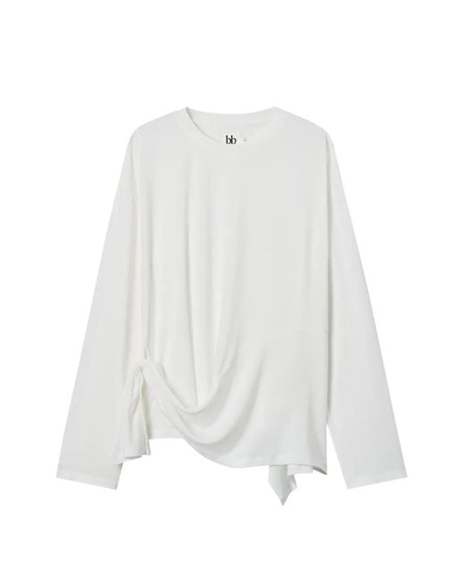 B+ AB White Asymmetric Knot Top