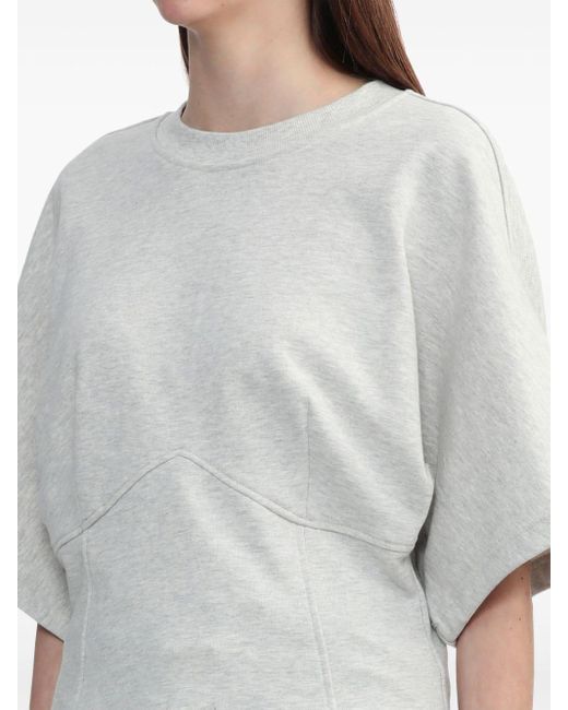 T-shirt en coton à empiècements LVIR en coloris White