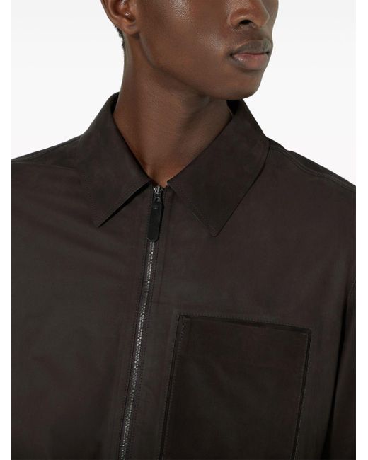 Giacca-camicia con zip di Zegna in Black da Uomo