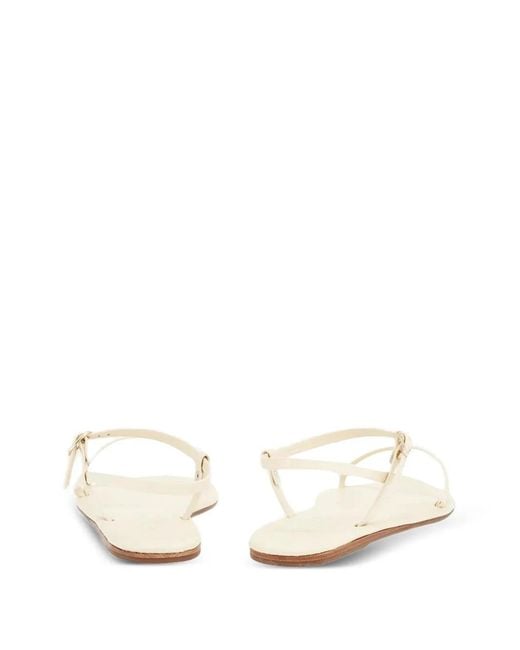 Ancient Greek Sandals White Filothei Buckle-Fastening Sandals