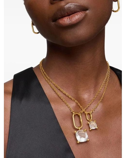 Tous Metallic Small Crystal Pendant