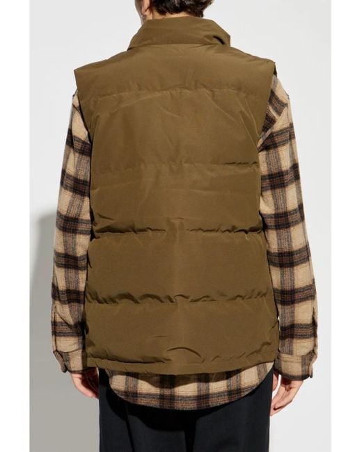 Canada Goose Green Logo-Patch Gilet for men