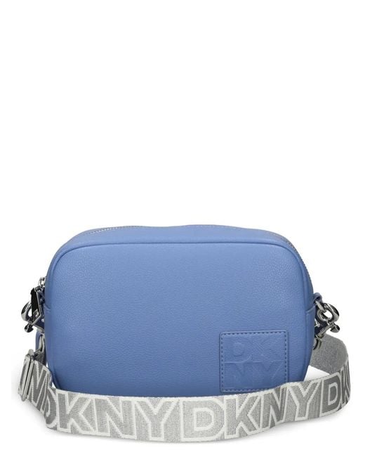 DKNY Blue Logo-Strap Cross Body Bag