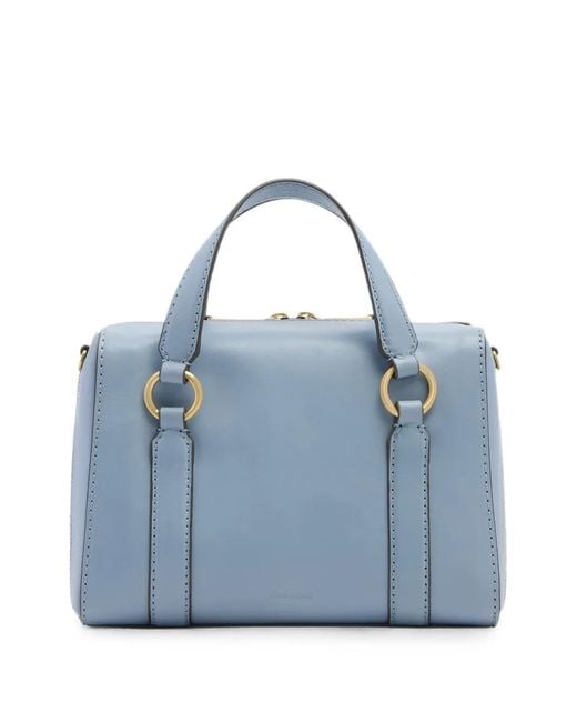 The Bridge Blue Laura Leather Tote Bag