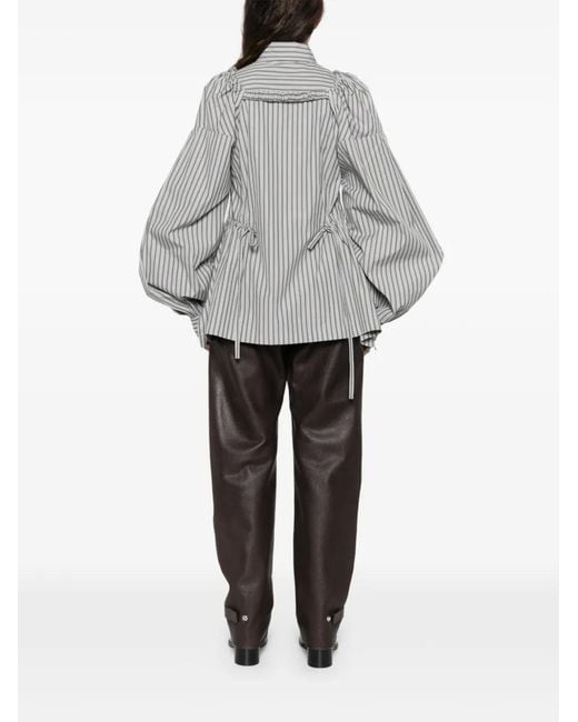 Yohji Yamamoto Gray Striped Shirt
