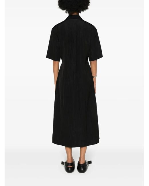 Studio Nicholson Black Arden Midi Shirt Dress