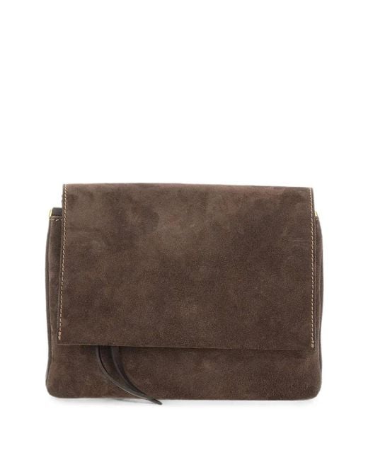 Gianni Chiarini Brown Small Three Suede Shoulder Bag