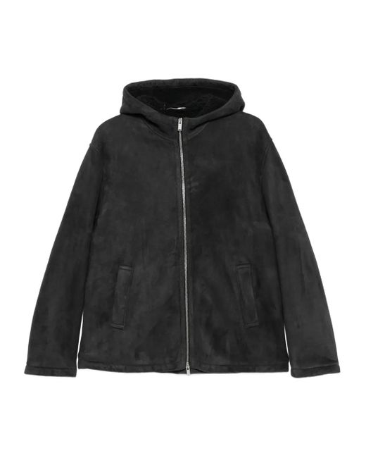 メンズ Lardini Hooded Zip-front Jacket Black
