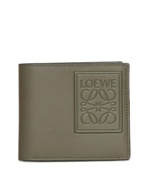 Loewe Green Portefeuille À Logo Embossé for men
