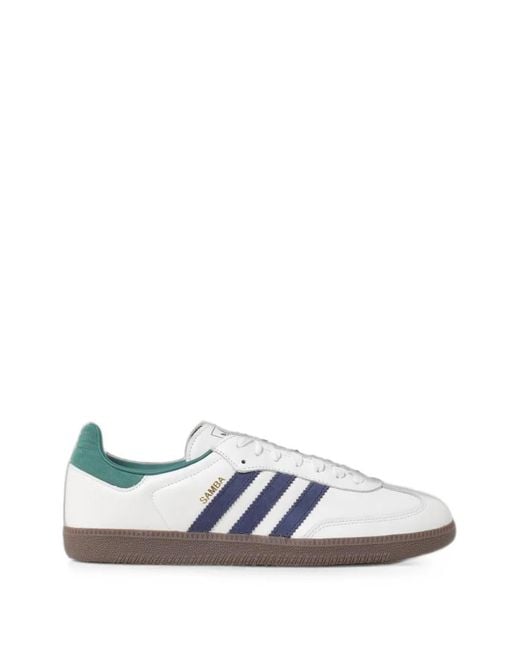 Adidas White Samba Leather Sneakers