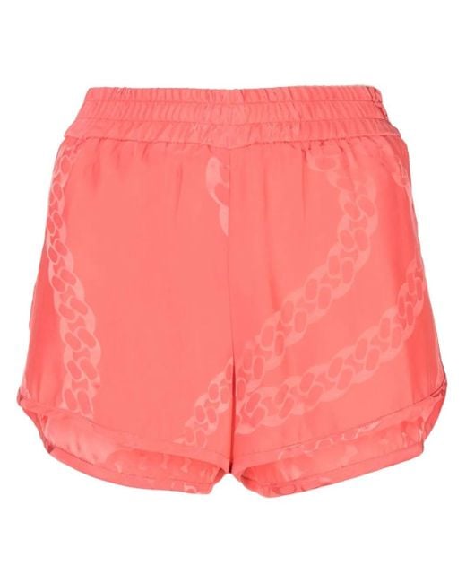 Stella McCartney Pink Print Silk Shorts