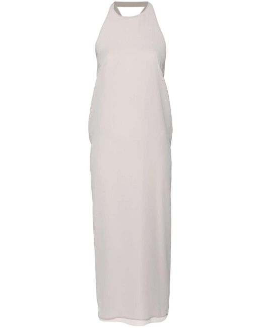 Blanca Vita White Acmea Draped-detail Dress