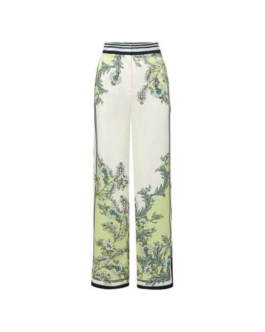 Veronica Beard Green Grigore Floral Trousers
