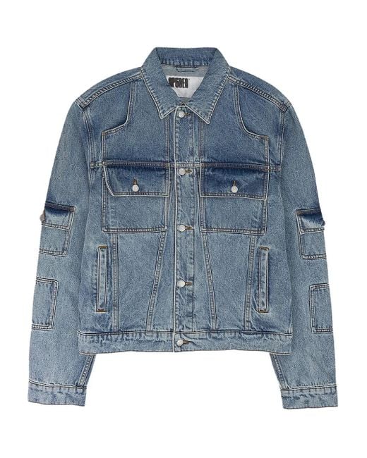 Sp5der Denim Jack in het Blue voor heren