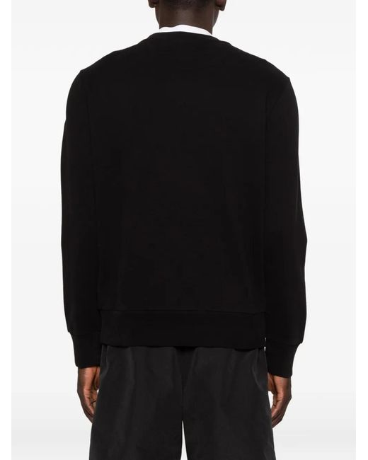 Moncler Black Logo-Embroidered Sweatshirt for men