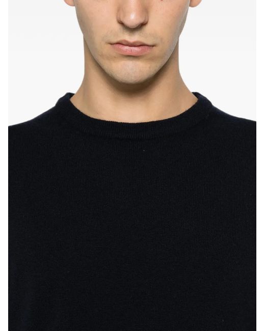 SERGIO MORETTI FIRENZE Blue Crew-Neck Long-Sleeve Sweater for men