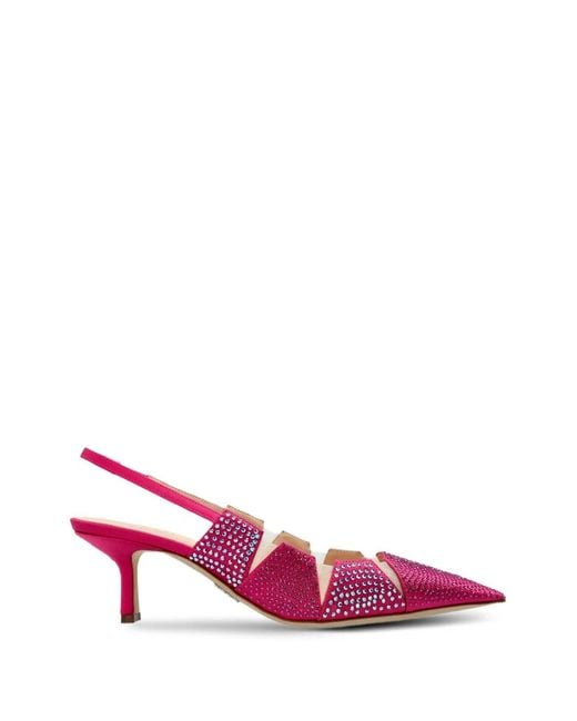 Rodo Pink Embellished Heeled Pumps