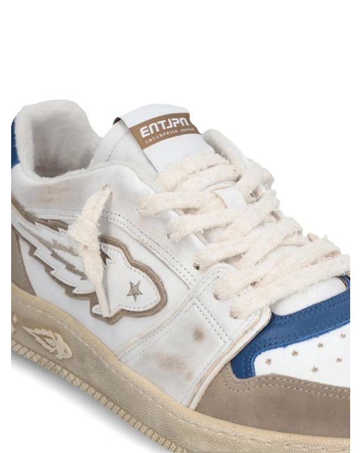 ENTERPRISE JAPAN White Egg Rocket 1 Appliqués Sneakers for men