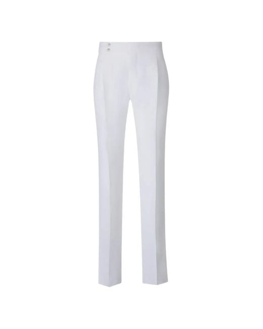 SCABAL® White Linen Tailored Trousers for men