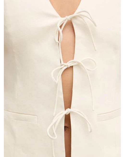 Sisley Red Tie-Fastening V-Neck Sleeveless Top