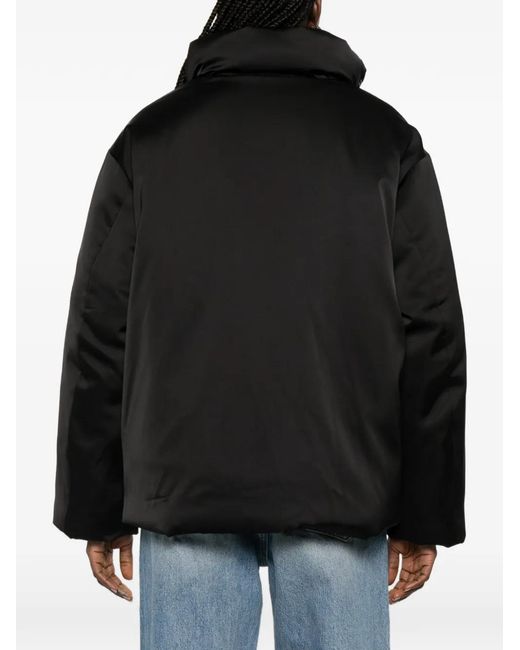 Rohe Black Satin-Effect Puffer Jacket