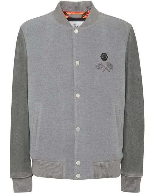 メンズ Philipp Plein Plein Club ボンバージャケット Gray